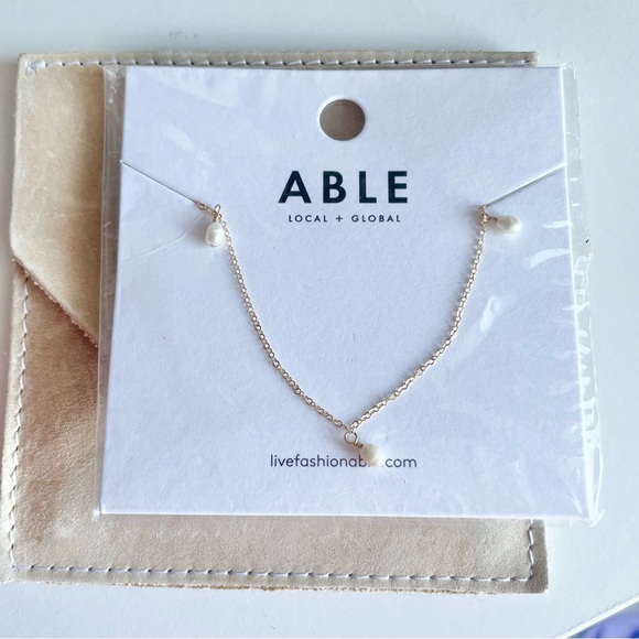 Able Jewelry - Triple Pearl Necklace